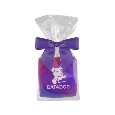 Iced Shortbread Cookie In Bow Bag - 3" Square