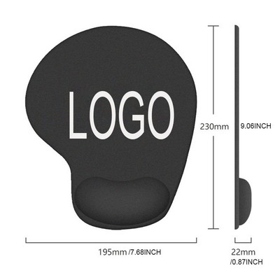 8"x9" Waterproof Slip-Resistant Mouse Pad w/Wrist Rest