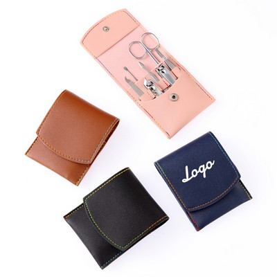 Portable 7" 1 Nail Care Kit with Leather Case MOQ 50