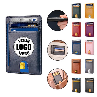 Minimalist PU Leather Card Wallet