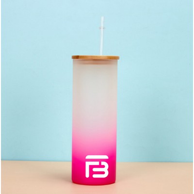 Frosted Glass Can Cup