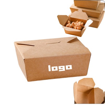 40 Oz Disposable Kraft Paper Take-Out Box