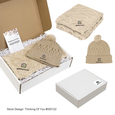 Bundle Up Beanie & Blanket Gift Set