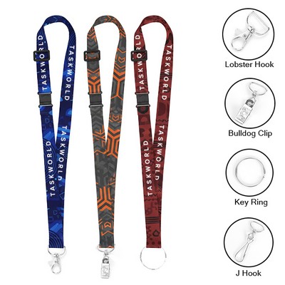 3/4" Full Color Adjustable Safety Breakaway Lanyard