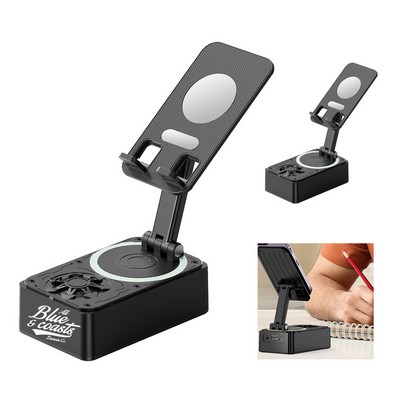 3-in-1 Phone Stand with Bluetooth Speaker and Power Bank