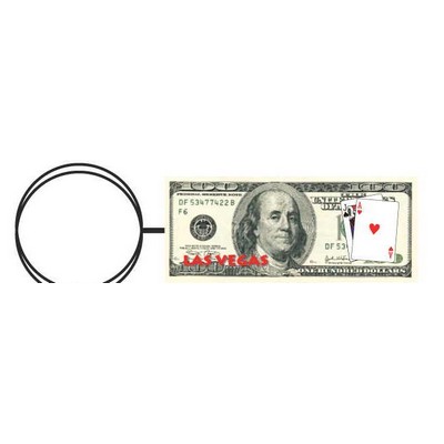 Las Vegas Blackjack $100 Key Chain w/Clear Mirrored Back (2 Square Inch)