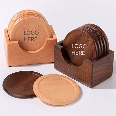 Wooden Coasters with Custom Logo Engraving