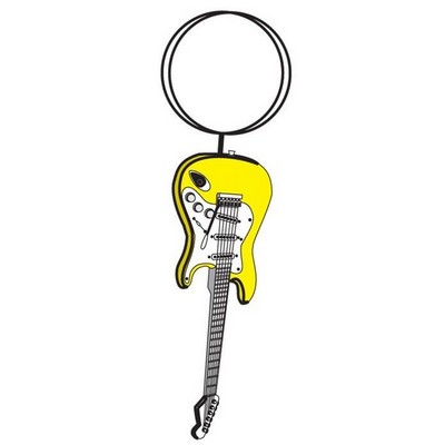 Electric Guitar Executive Key Chain w/Mirrored Back (3 Square Inch)