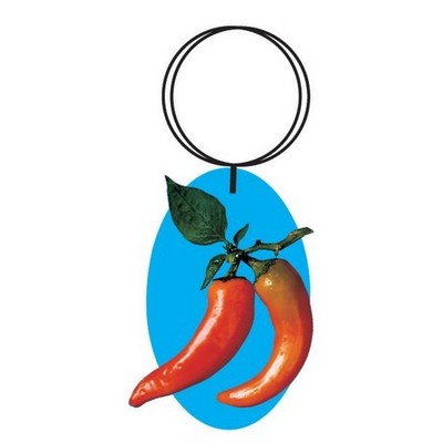 Chili Peppers Executive Key Chain w/Mirrored Back (12 Square Inch)