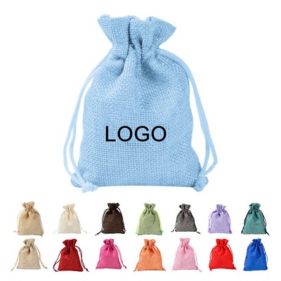 Burlap Gift Drawstring Pouch