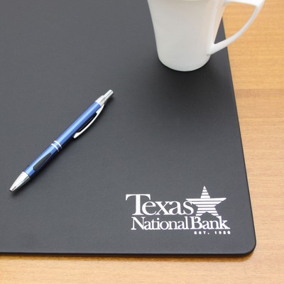 Gray Leather 22" x 14" Conference Pad