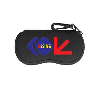 Custom Full Color Glasses Case Zipper Wallet With Keychain