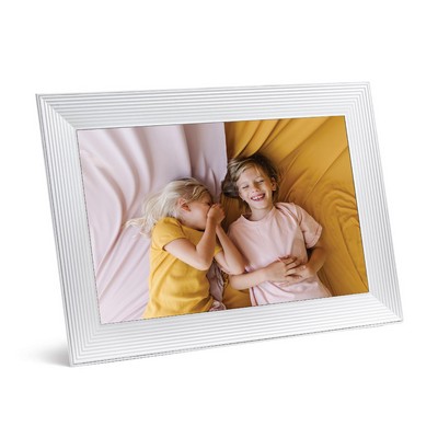 Aura Carver 10.1" Digital Photo Frame - Sea Salt (White)