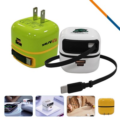 WallJet 65W Fast Charging Retractable Wall Charger