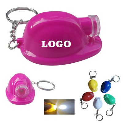 Illuminated Safety Helmet Keychain Flashlights