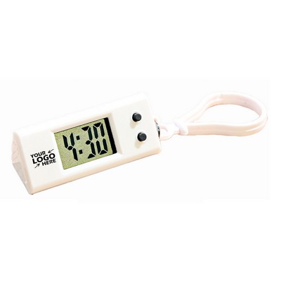 Mini Digital Keychain Watch with Backpack Clip