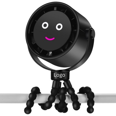 Rechargeable Flexible Tripod Plastic Stroller Fan