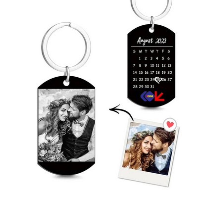 Custom Stainless Steel Military Dog Tag Keychain