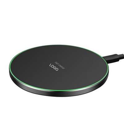 35W Ultra-Fast Wireless Charging Pad Round Glowing Desktop Power Station Portable Quick Charger