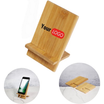 Laser Bamboo Mobile Phone Stand