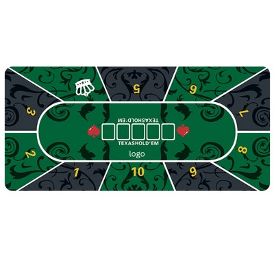 94" Professional Roll-Up Texas Hold'em Poker Mat with Bag