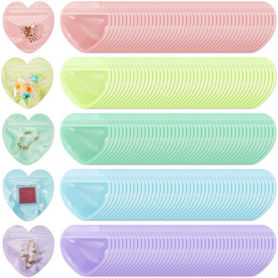 Heart Shaped Pvc Self Sealing Pouch Bag