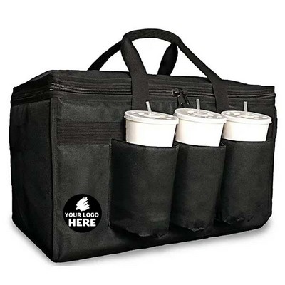 Insulated Delivery Tote with Cup Pocket