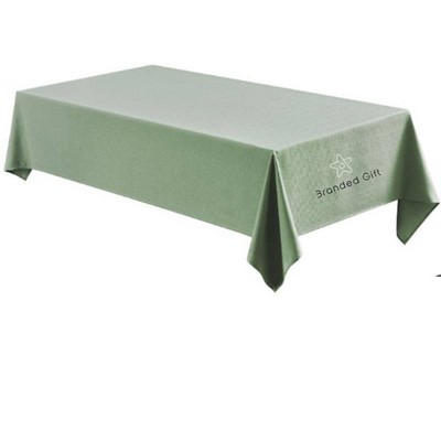 Rectangle Tablecloth Linen Textured Waterproof,55 x 142"