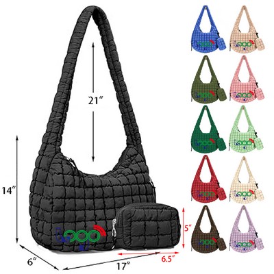Puffer Tote Bag Large Crossbody Bag
