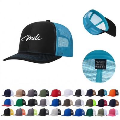 6 Panel Mesh Back Trucker Hat / Baseball Mesh Cap