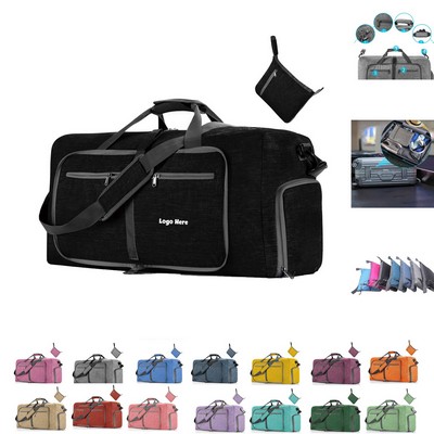 65L Waterproof Duffle Overnight Bag Foldable Travel Versatile Luggage