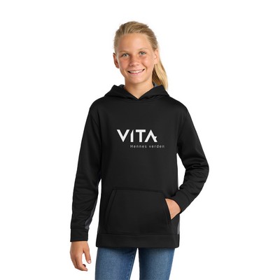 Sport-Tek® Decorated Youth Sport-Wick Fleece Colorblock Hooded Pullover
