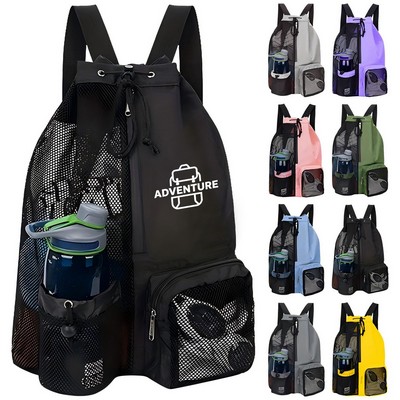 Mesh Drawstring Backpack