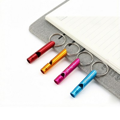 Mini Metal Whistle w/ Ring