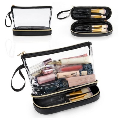 PVC Double-layer Cosmetic Bag