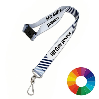 3/4" Polyester Lanyard w/ Swivel J Hook & Safety Breakaway