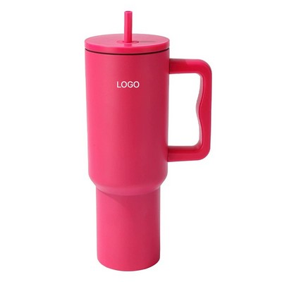 40oz Large Capacity Insulated Tumbler with Ergonomic Handle Double-Wall Stainless Steel Vacuum