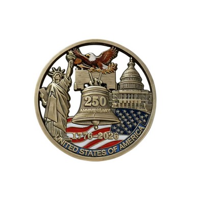 USA 250th Anniversary Hollow-Out Commemorative Coin