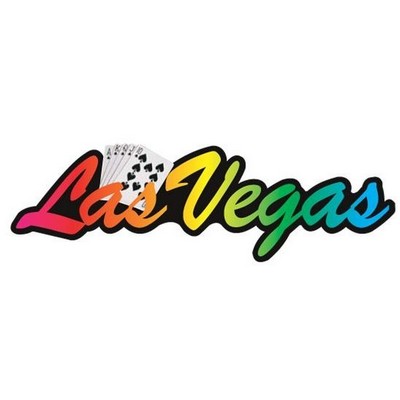 Las Vegas w/ Royal Flush Maxi Magnet (6 Square Inch)
