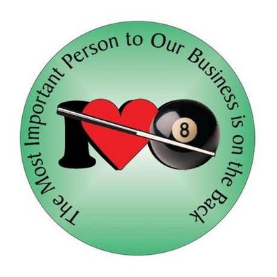 I Love Pool Photo Hand Mirror (2½" Diameter)