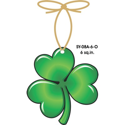 Shamrock Ornament w/ Clear Mirrored Back (6 Square Inch)