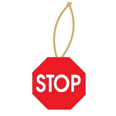 Stop Sign Gift Shop Ornament w/ Mirrored Back (4 Square Inch)