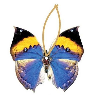 Black & Blue Butterfly Promotional Ornament w/ Black Back (4 Square Inch)