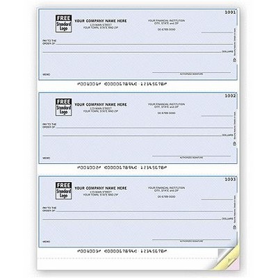 Laser Checks 3-On-A-Page Checks - MYOB® Compatible (1 Part)