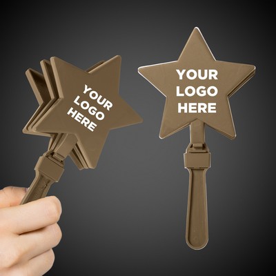 7 1/2" Matte Gold Star Hand Clapper