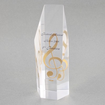 Acrylic Hexagon 3 Award (3"x 8"x 2-1/2")