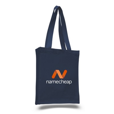 12 Oz. Canvas Book Tote Bag w/ Full Gusset (10"x12"x3")