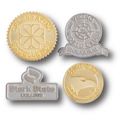 1 1/8" (1.125") Die Struck Sandblast Lapel Pin
