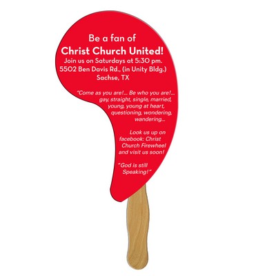 Comma Auction Hand Fan Full Color