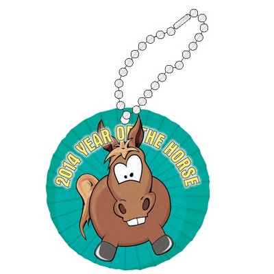 2014 Year of the Horse Promotional Key Chain w/ Black Back (3 Square Inch)